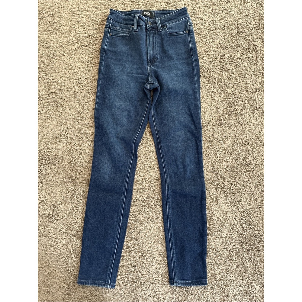 PAIGE Margot‎ Ultra Skinny High Rise Ankle Jean Fidelity Blue Size 25